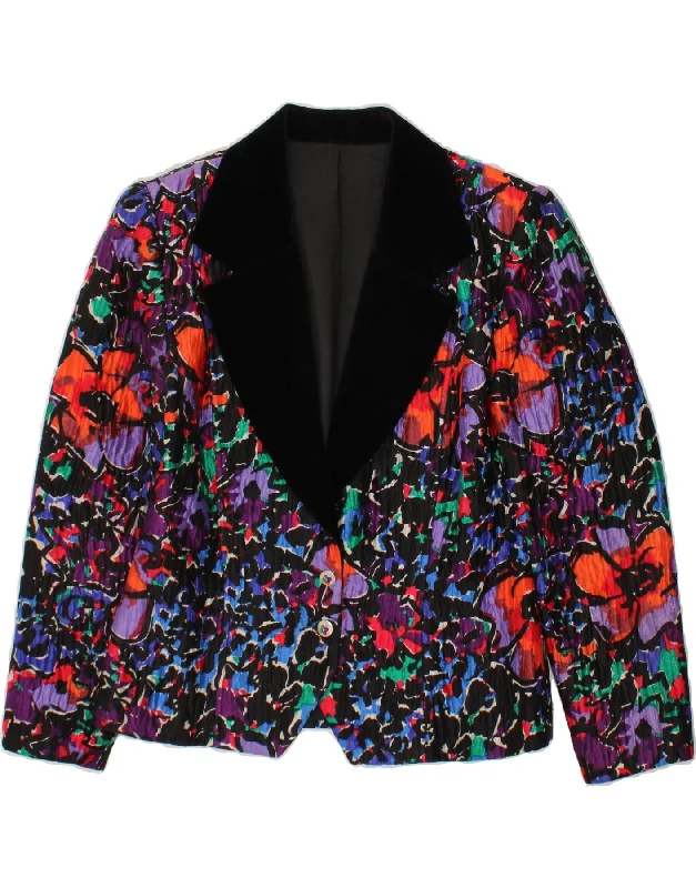 Women's Puffer CoatsHELEN ANDERSON Womens Blazer Jacket UK 14 Large Multicoloured Floral